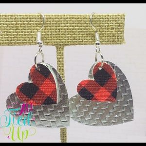 Double Stack Heart Earrings